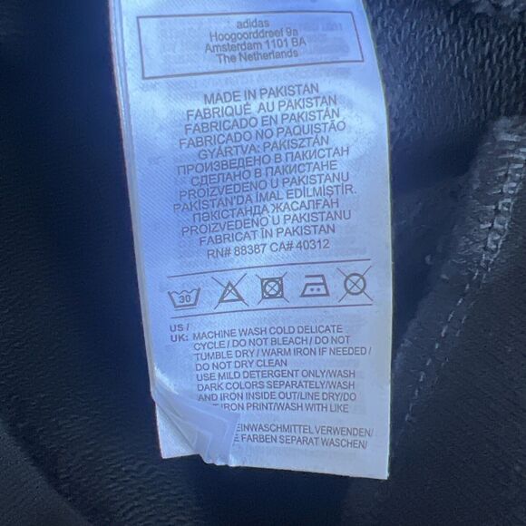 Adidas Originals Mens Trefoil Logo Fleece Pullover Hoodie Size Large Sweatshirt - Picture 9 of 9